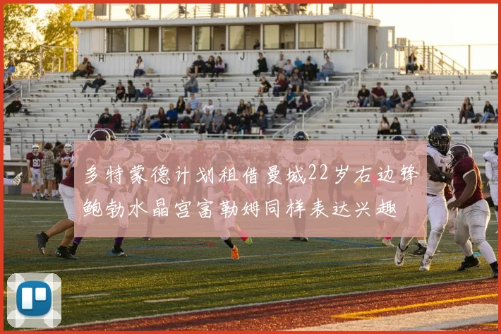 多特蒙德计划租借曼城22岁右边锋鲍勃水晶宫富勒姆同样表达兴趣